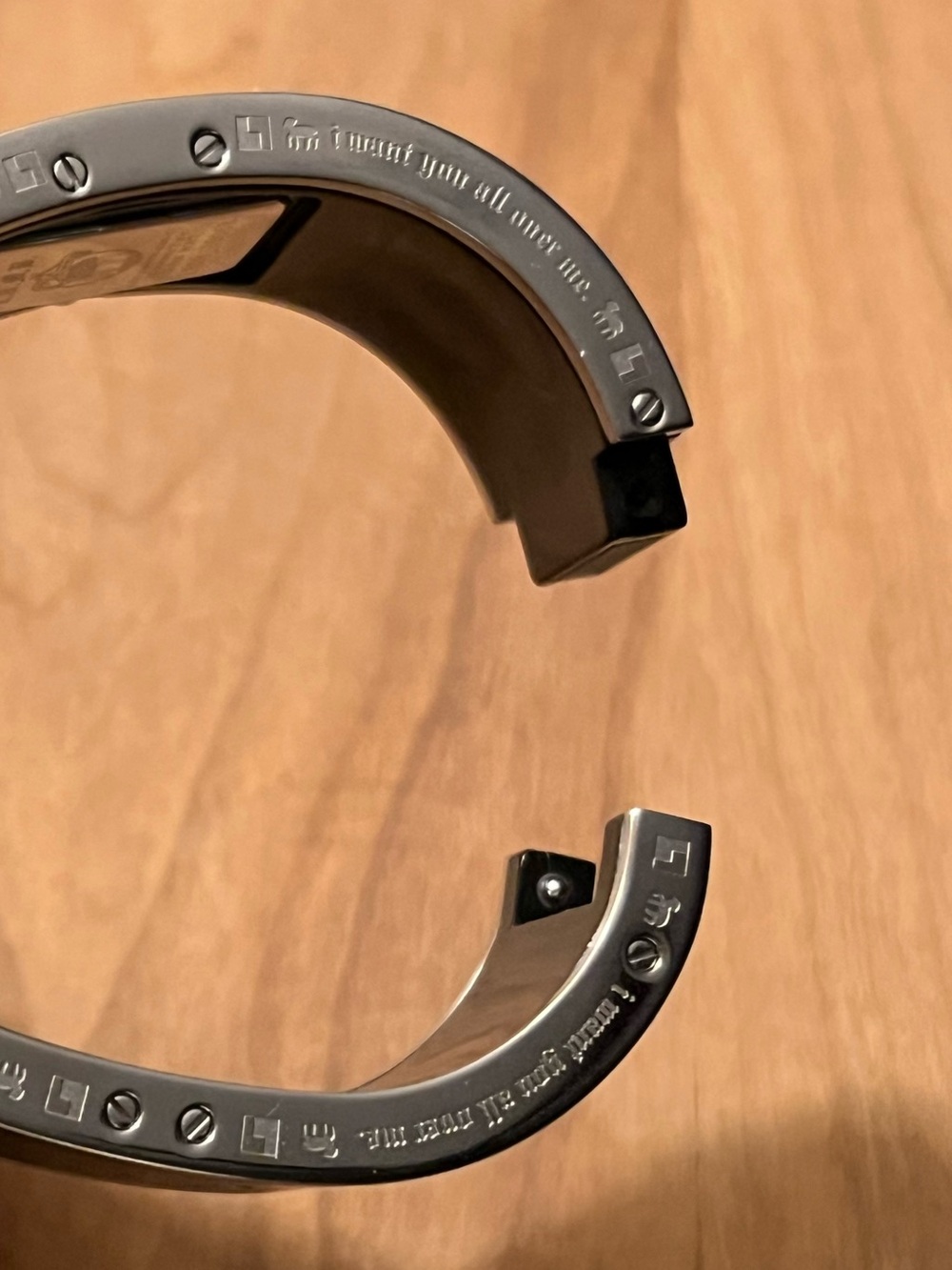 L.A.M.B. Black and Silver Bangle Watch - Picture 4 of 10